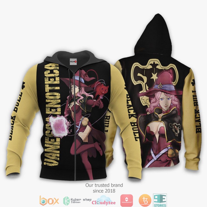 Black Bull Vanessa Black Clover Anime 3d Hoodie, Bomber jacket 1 Black Bull Vanessa Black Clover Anime 3d Hoodie Bomber jacket