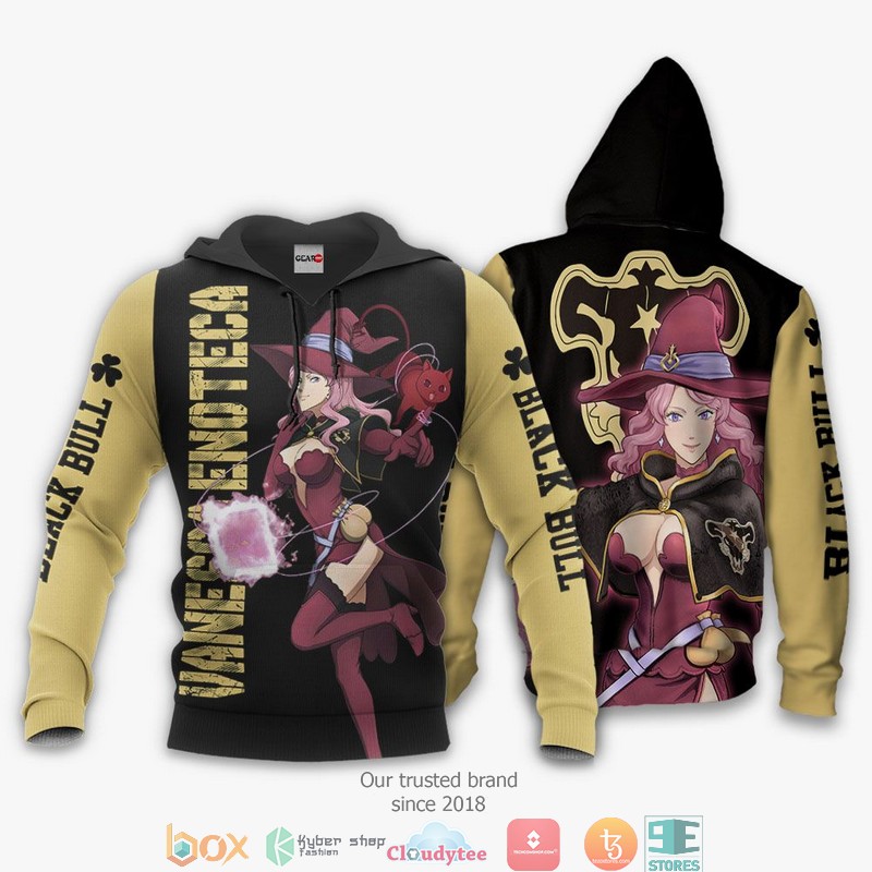 Black Bull Vanessa Black Clover Anime 3d Hoodie, Bomber jacket 3 Black Bull Vanessa Black Clover Anime 3d Hoodie Bomber jacket 1 2