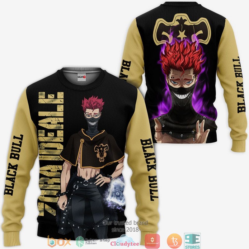 Black Bull Zora Ideale Black Clover Anime 3d Hoodie Bomber jacket 1