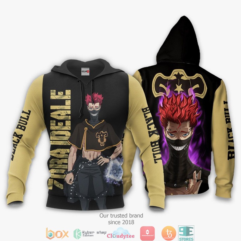 Black Bull Zora Ideale Black Clover Anime 3d Hoodie Bomber jacket 1 2