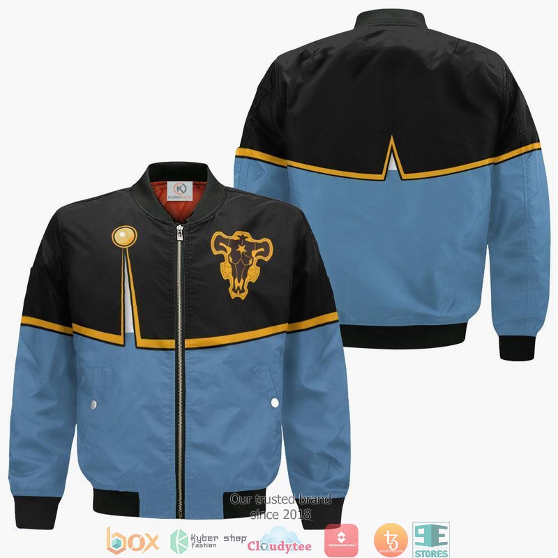 Black Clover Grey Anime 3D Bomber jacket