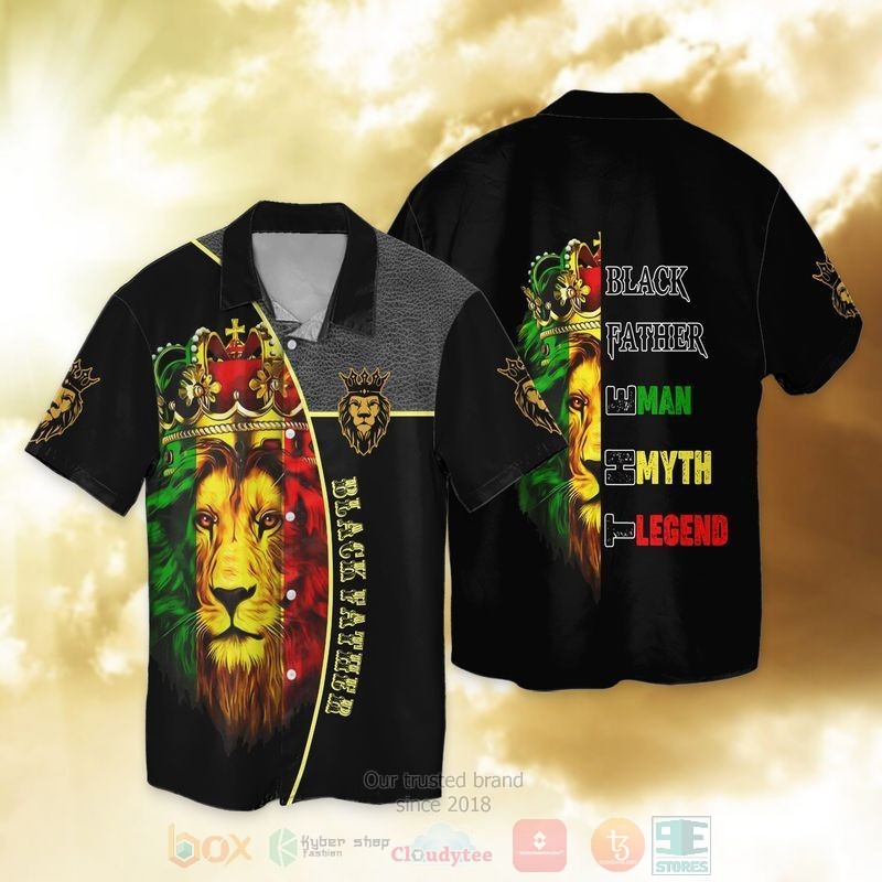BEST Black Father Man Myth Legend All Over Print Tropical Shirt 3 Black Father Man Myth Legend Short Sleeve Hawaiian Shirt