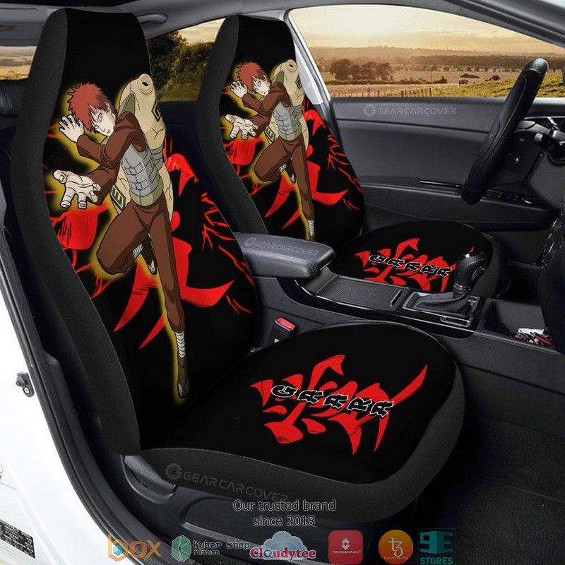 Black Gaara Naruto Anime Car Seat Cover