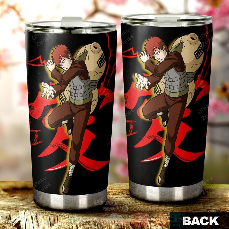 BEST Black Gaara Naruto Anime 3D Steel Tumbler 3 Black Gaara Naruto Anime Tumbler 1 2