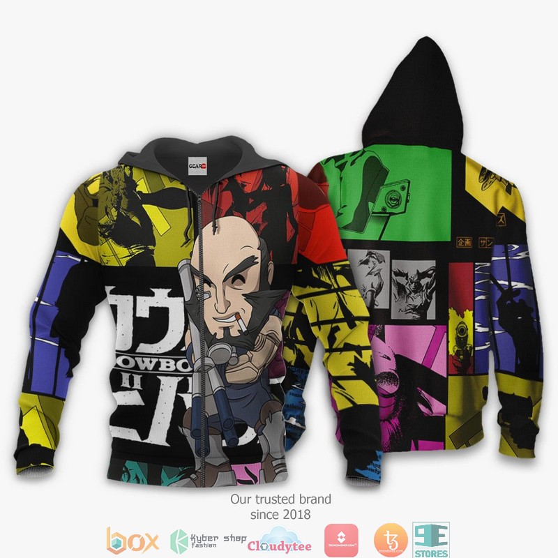 Black Jet Cowboy Bebop Anime Merch 3d Hoodie Bomber jacket