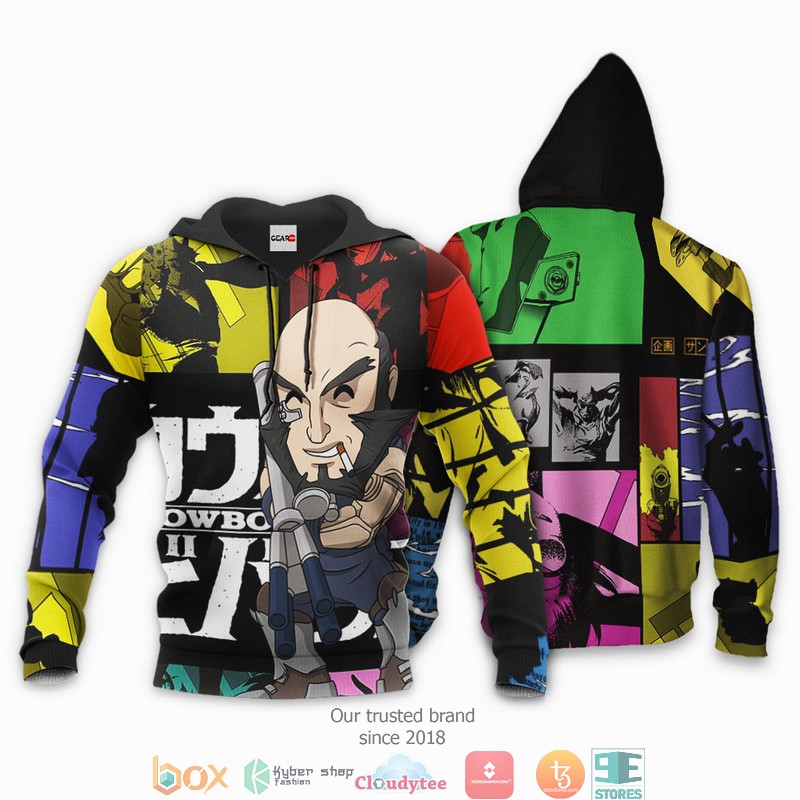 Black Jet Cowboy Bebop Anime Merch 3d Hoodie, Bomber jacket 3 Black Jet Cowboy Bebop Anime Merch 3d Hoodie Bomber jacket 1 2