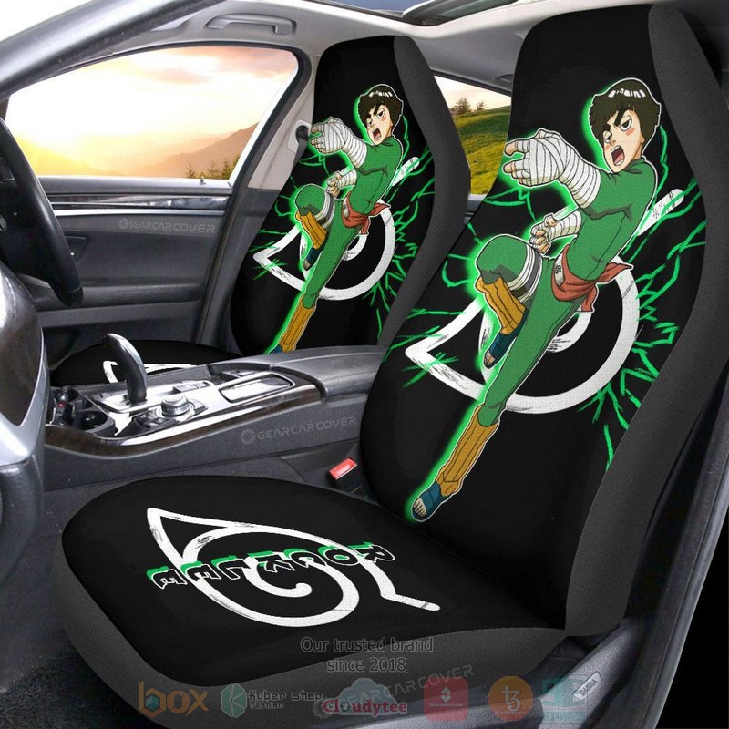 Black Rock Lee Naruto Anime Car Seat Cover 1