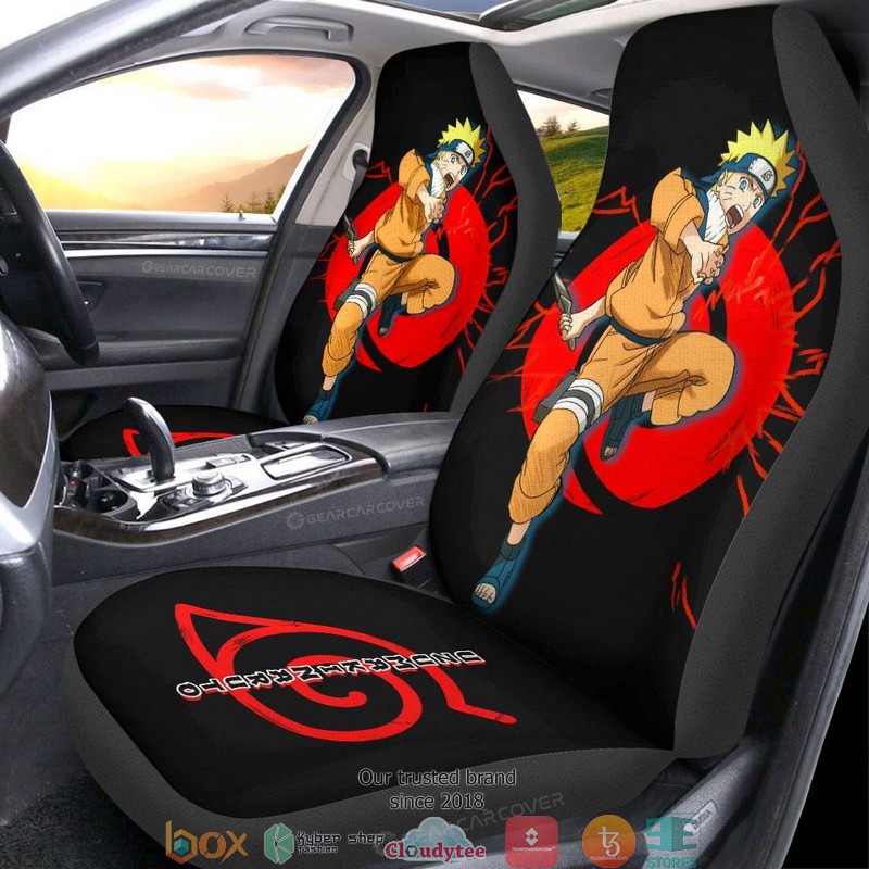 Black Young Uzumaki Naruto Naruto Anime Car Seat Cover 2 Black Young Uzumaki Naruto Naruto Anime Car Seat Cover 1
