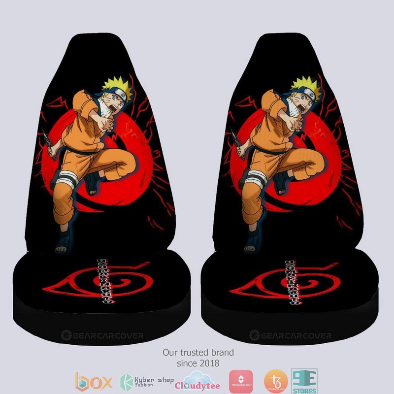 Black Young Uzumaki Naruto Naruto Anime Car Seat Cover 3 Black Young Uzumaki Naruto Naruto Anime Car Seat Cover 1 2