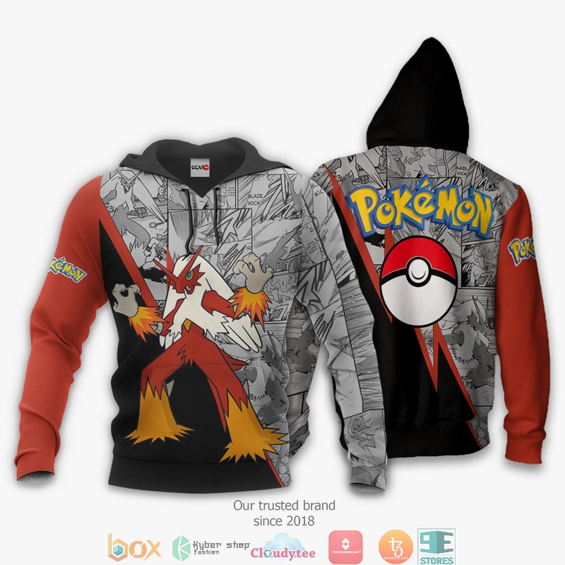 Blaziken Anime Pokemon Merch Mix Manga 3d Hoodie, Bomber jacket 3 Blaziken Anime Pokemon Merch Mix Manga 3d Hoodie Bomber jacket 1 2