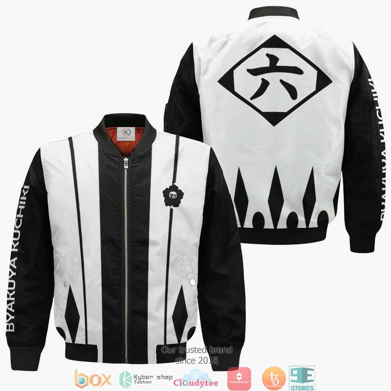 Bleach Byakuya Kuchiki Sixth Division Anime 3D Bomber jacket