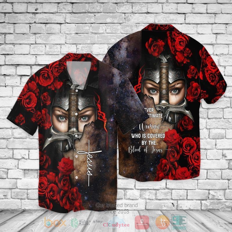 BEST Blood Of Jesus Never Underestimate Women Who Is Covered By The Blood Of Jesus Short Sleeve Hawaii Shirt 3 Blood Of Jesus Never Underestimate Women Who Is Covered By The Blood Of Jesus Hawaiian Shirt