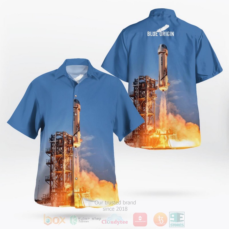 BEST Blue Origin 3D Aloha Shirt