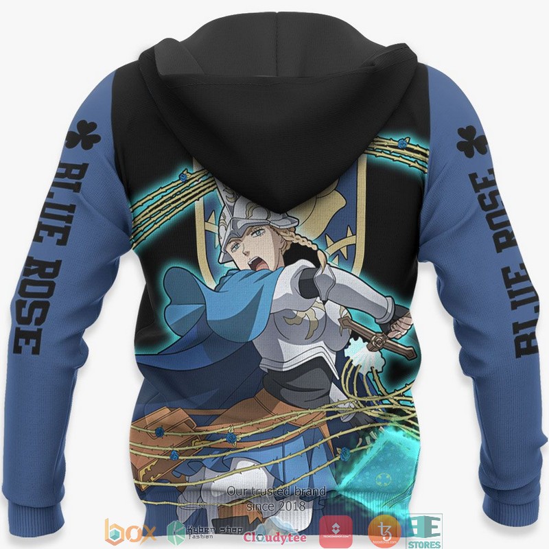 Blue Rose Charlotte Roselei Black Clover Anime 3d Hoodie Bomber jacket 1 2 3 4