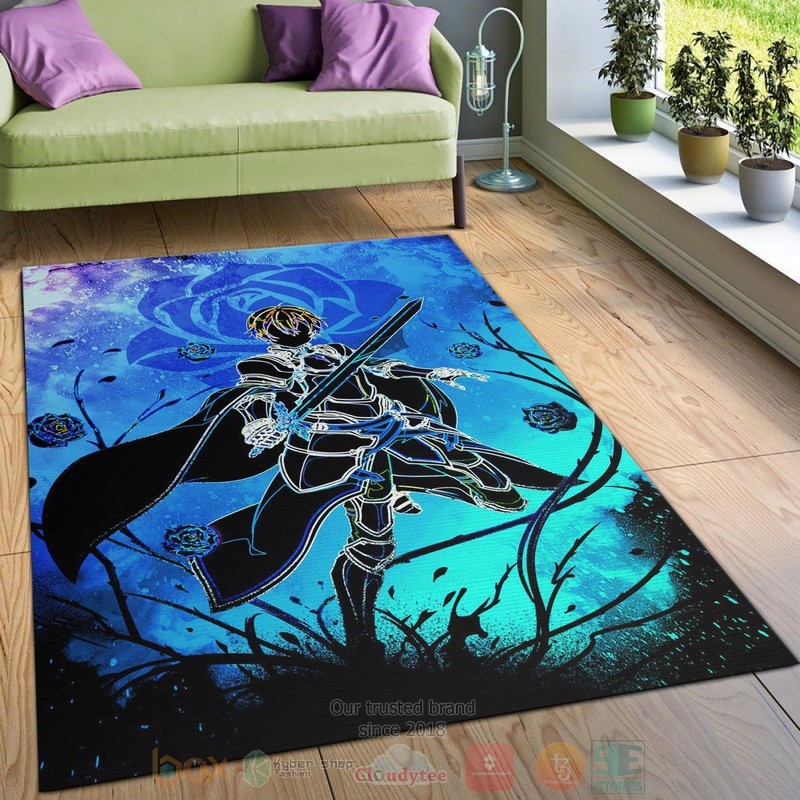 Blue Rose Soul Area Rugs 1