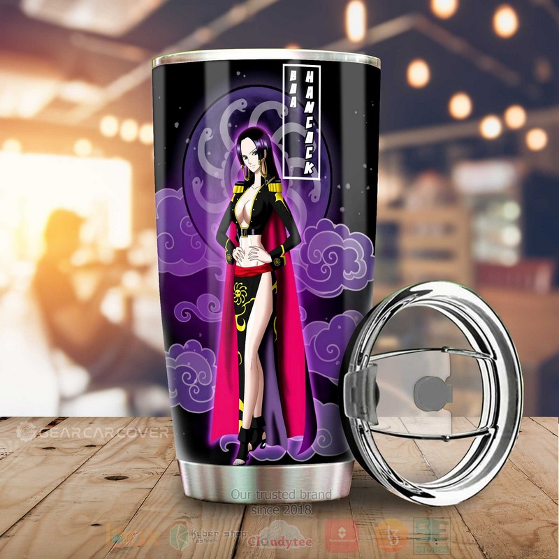 Boa Hancock One Piece Purple Black Anime Tumbler