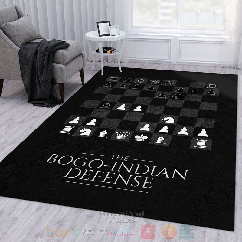 Bogo Indian Defense Chess Area Rugs