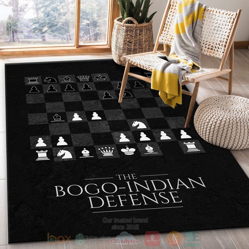 Bogo Indian Defense Chess Area Rugs 1