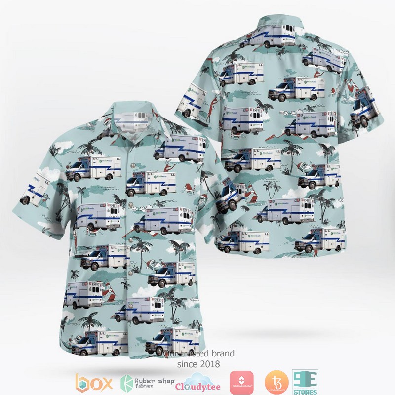 Boise Idaho Ada County EMS Christmas Hawaii 3D Shirt