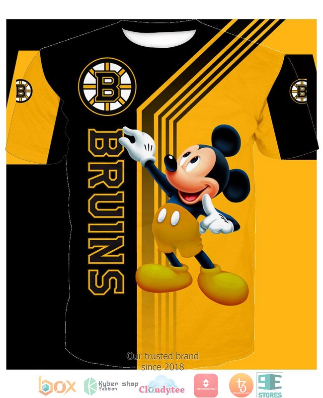 Boston Bruins Mickey Mouse 3D Full All Over Print Shirt hoodie 1 2 3 4 5