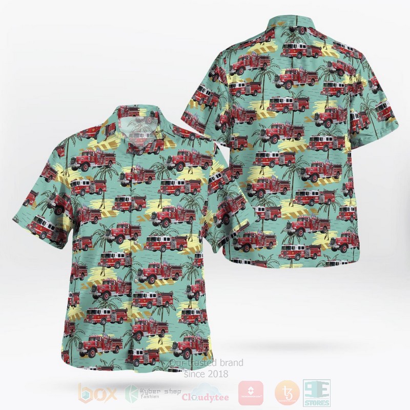 BEST Bowie, Maryland, Bowie Volunteer Fire Department Company 19 3D Aloha Shirt word2