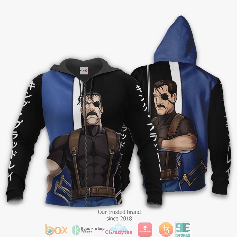 Bradley King Fullmetal Alchemist Anime Merch 3d Hoodie Bomber jacket