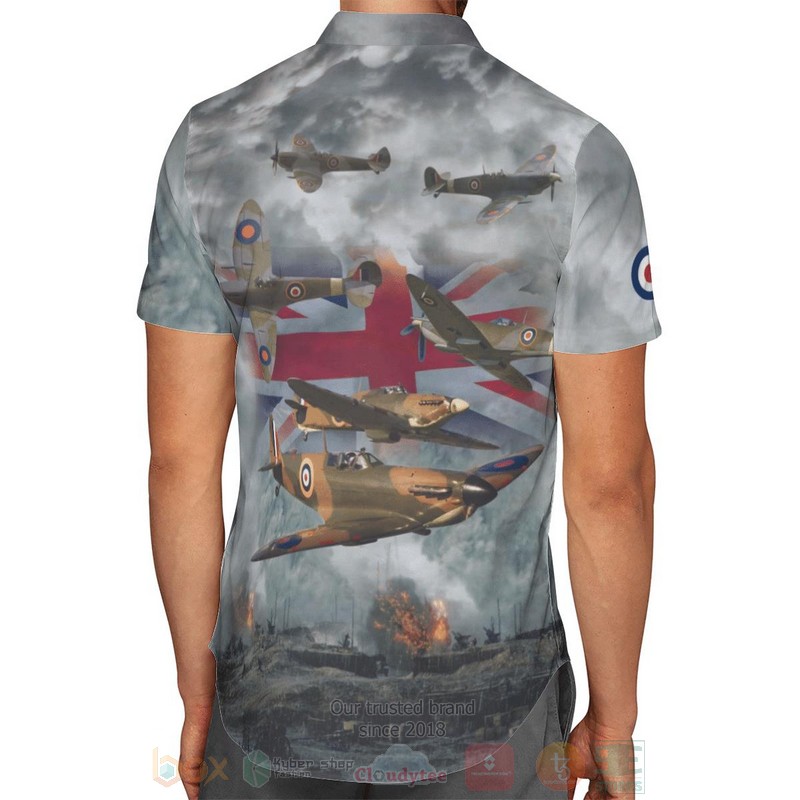 BEST Bristish UK Supermarine Spitfire Custom Name 3D Aloha Shirt 2 Bristish UK Supermarine Spitfire Custom Name Hawaiian Shirt 1