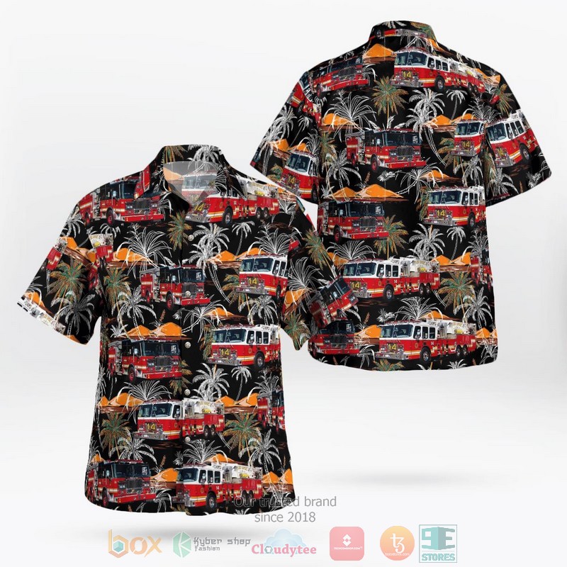 Bristol Township Bucks County Pennsylvania Third District Volunteer Fire Company Hawaiian Shirt