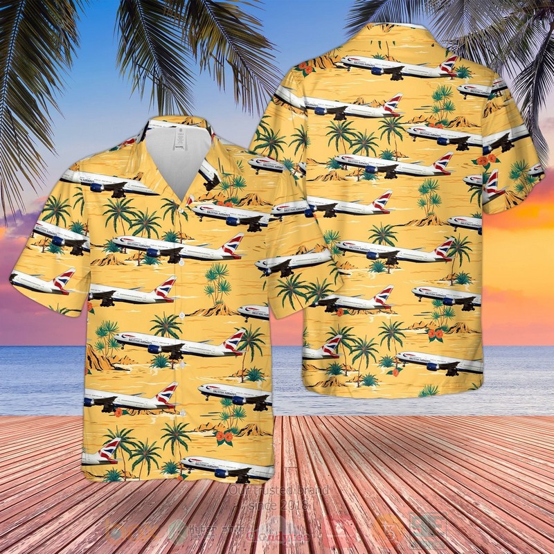 BEST British Airways Boeing 777-200ER 3D Aloha Shirt 21 British Airways Boeing 777 200ER Hawaiian Shirt