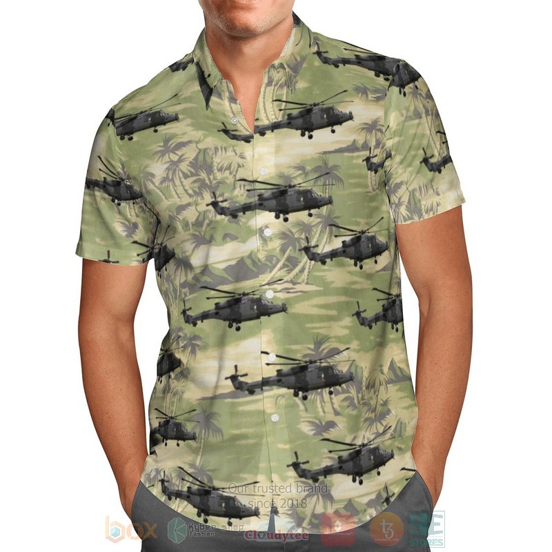 BEST British Army AgustaWestland AW159 Wildcat Mk1 3D Aloha Shirt 2 British Army AgustaWestland AW159 Wildcat Mk1 Hawaiian Shirt 1