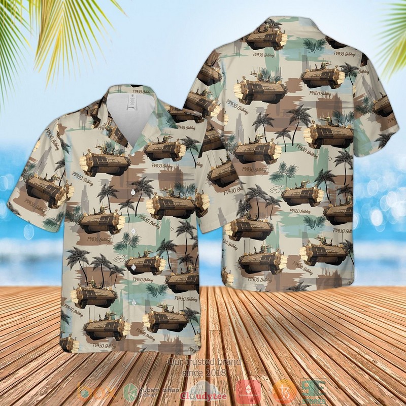 NEW British Army Bulldog FV430 Combat Vehicle Hawaii Shirt 2 British Army Bulldog FV430 Combat Vehicle Hawaiian Shirt