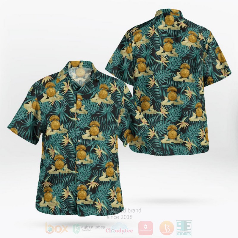 BEST British Army Lancashire Fusiliers 3D Aloha Shirt word2
