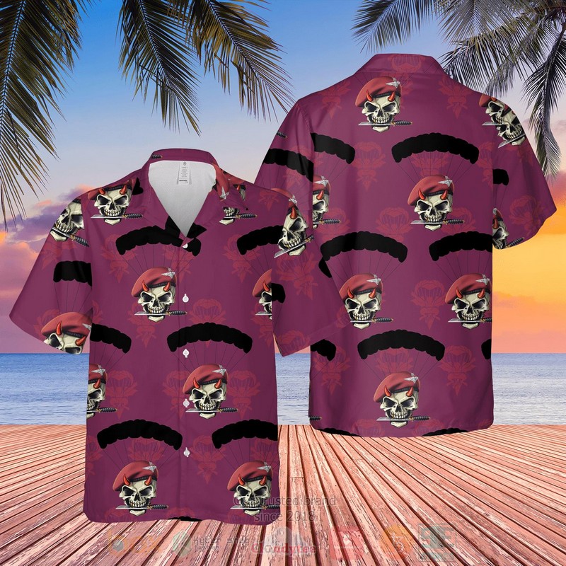 British Army Parachute Red Devils Hawaiian Shirt