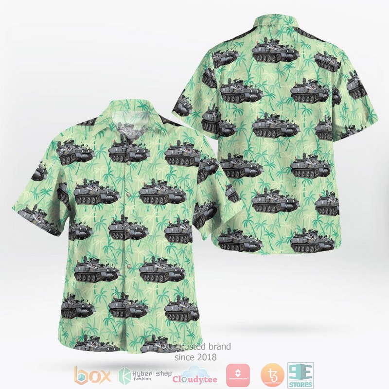 NEW British Army Spartan Armoured Personnel Carrier Hawaii Shirt word2