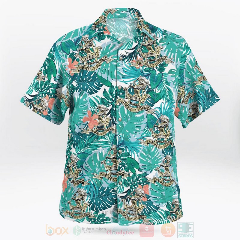 BEST British Army The Duke of Wellington's Regiment West Riding 3D Aloha Shirt word2