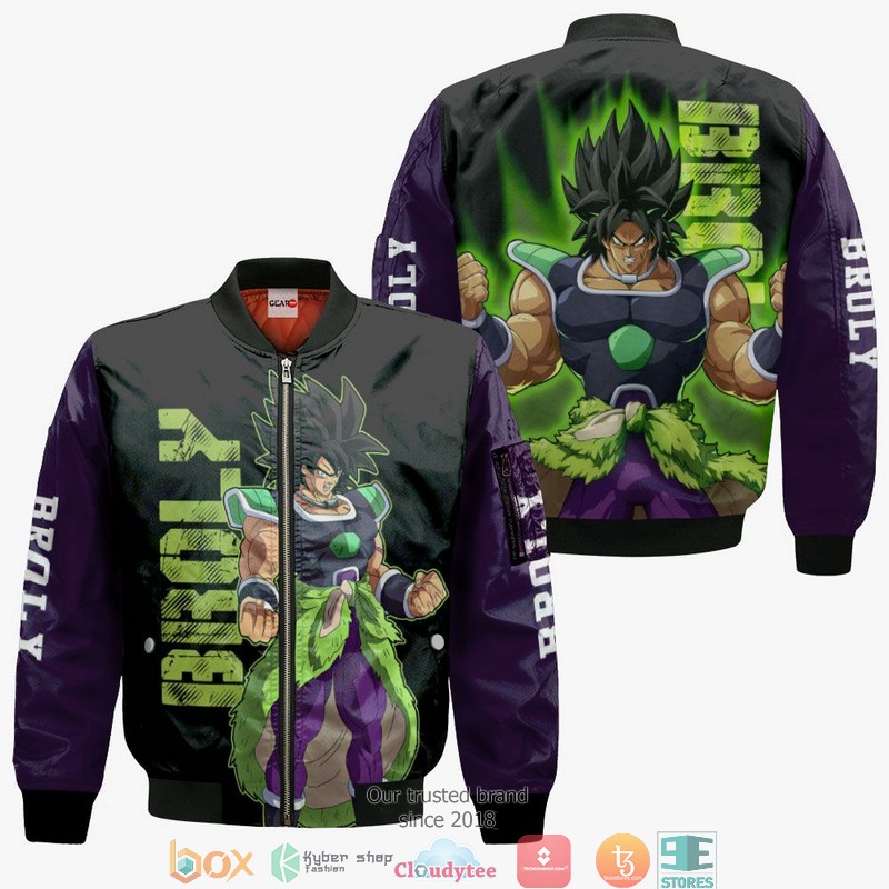Broly Dragon Ball Anime 3d Hoodie, Bomber jacket 4 Broly Dragon Ball Anime 3d Hoodie Bomber jacket 1 2 3