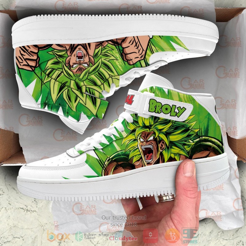 NEW Broly Dragon Ball Anime High Top Air Force Shoes 4 Broly Dragon Ball Anime High Air Force Shoes 1 2 3