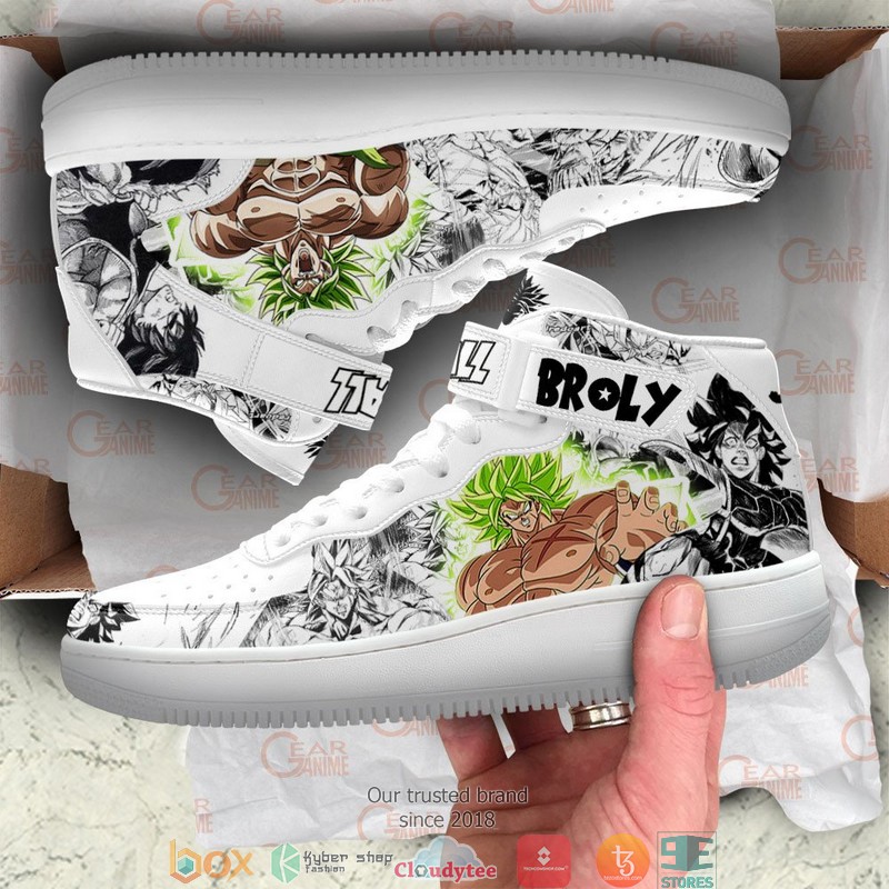 Broly Dragon Ball Anime Mix Manga High Air Force Shoes 4 Broly Dragon Ball Anime Mix Manga High Air Force Shoes 1 2 3