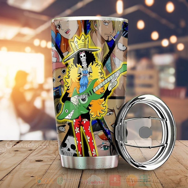 Brook Guitar One Piece Anime Tumbler
