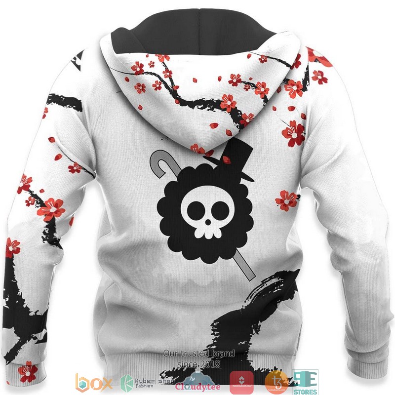 Brook Japan One Piece Anime 3d Hoodie Bomber jacket 1 2 3 4