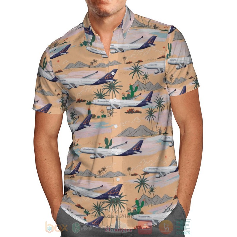 BEST Brussels Airlines Airbus a330-300 3D Aloha Shirt 2 Brussels Airlines Airbus a330 300 Hawaiian Shirt 1