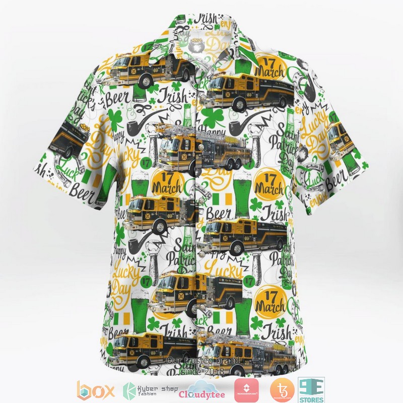 Bryn Mawr Montgomery County Pennsylvania Bryn Mawr Fire Company St Patrick's Day Hawaiian Shirt word3