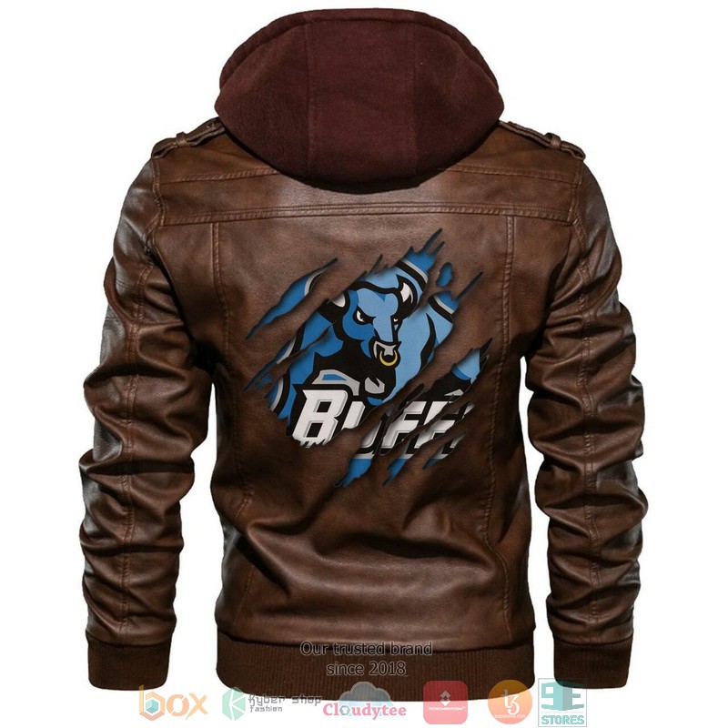 Buffalo Bulls NCAA Brown Leather Jacket