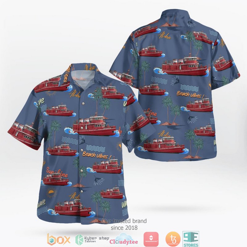Buffalo New York Buffalo Fire Department Edward M Cotter Fireboat Hawaii 3D Shirt