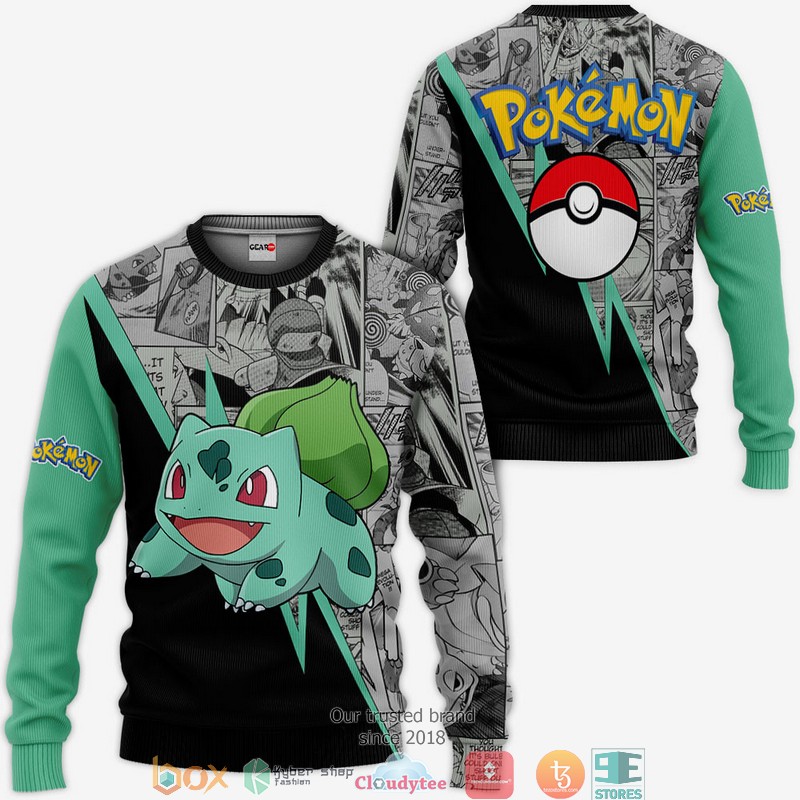 Bulbasaur Anime Pokemon Merch Mix Manga 3d Hoodie, Bomber jacket 2 Bulbasaur Anime Pokemon Merch Mix Manga 3d Hoodie Bomber jacket 1