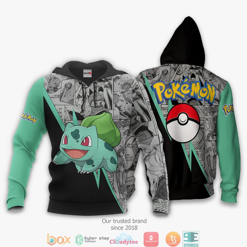Bulbasaur Anime Pokemon Merch Mix Manga 3d Hoodie, Bomber jacket 3 Bulbasaur Anime Pokemon Merch Mix Manga 3d Hoodie Bomber jacket 1 2