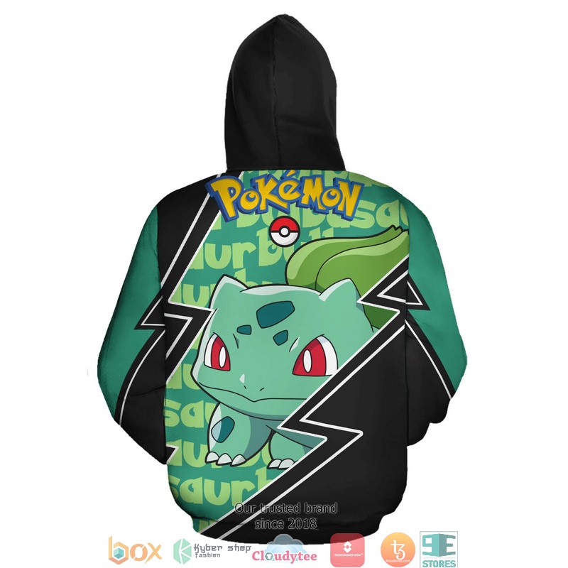 Bulbasaur Pokemon 3d over printed hoodie 3 Bulbasaur Pokemon 3d over printed hoodie 1 2