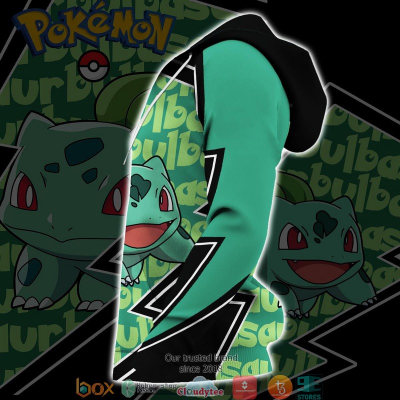 Bulbasaur Pokemon 3d over printed hoodie 4 Bulbasaur Pokemon 3d over printed hoodie 1 2 3