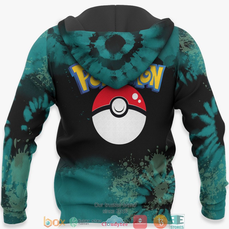 Bulbasaur Pokemon Anime Merch Tie Dye 3d Hoodie Bomber jacket 1 2 3 4