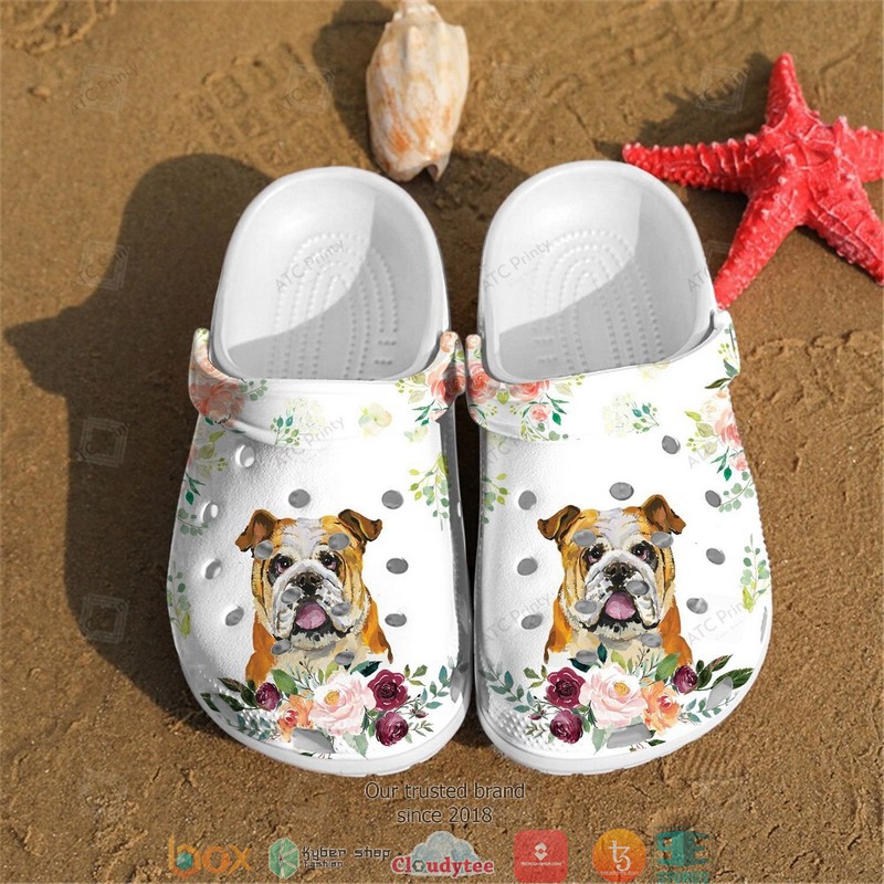 Bullmastiff Flowers Crocband Clogs